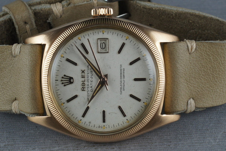 1954 Rolex 18K Rose Gold Datejust 6305