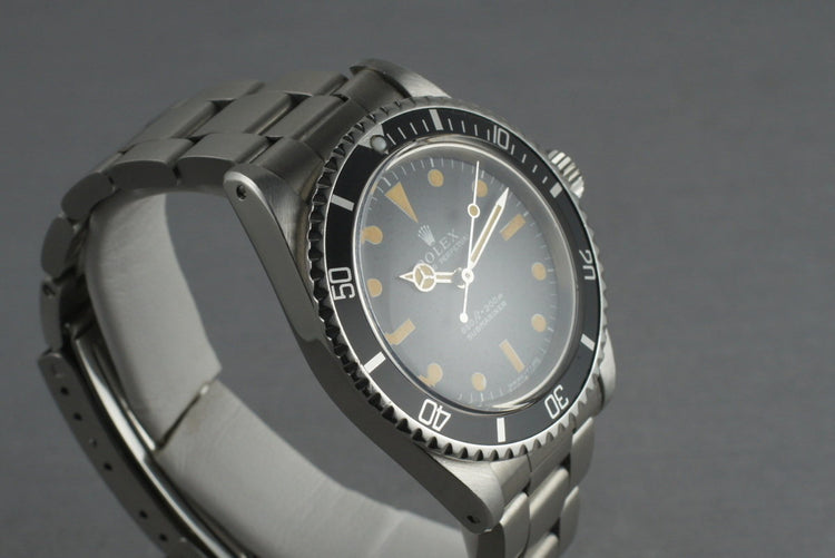 Rolex Submariner 5513 with orange creamy colored lume