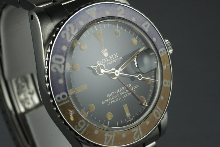 1963 Rolex GMT 1675 PCG Gilt UNDERLINE