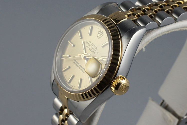 1999 Rolex Ladies Two Tone Datejust 79173 with Box and Papers