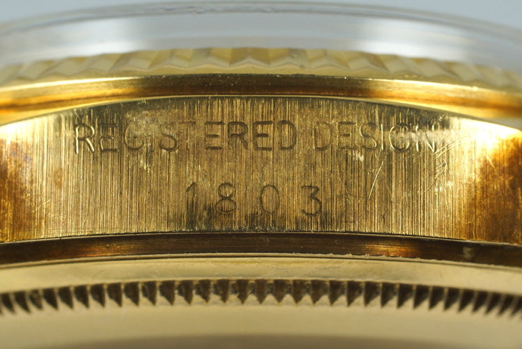 1975 Rolex YG Day-Date 1803 with Champagne Linen Dial