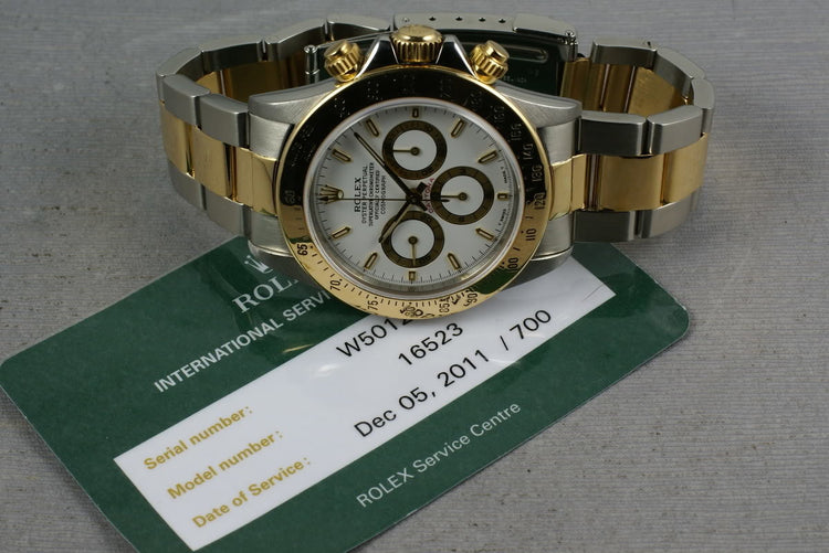Rolex 18K/SS Zenith Daytona 16523 with Rolex Service Papers