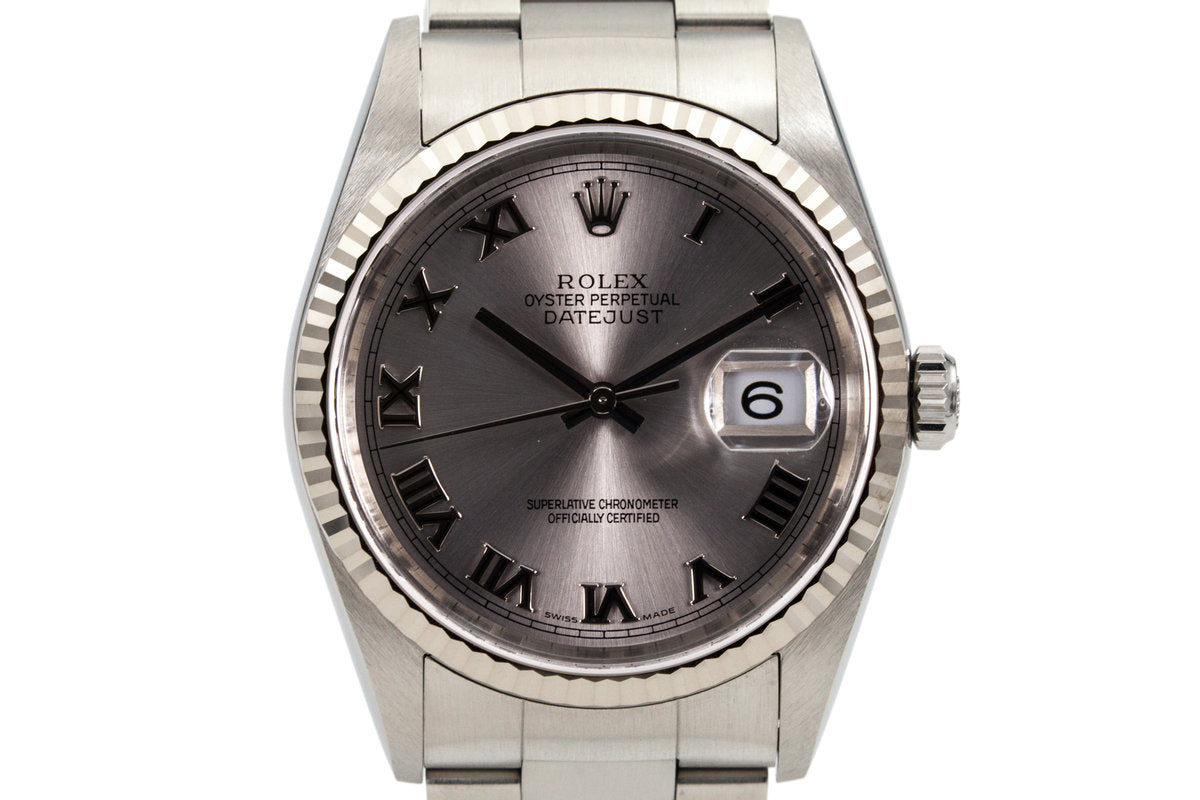HQ Milton - 2004 Rolex DateJust 16234 Silver Roman Dial with Box