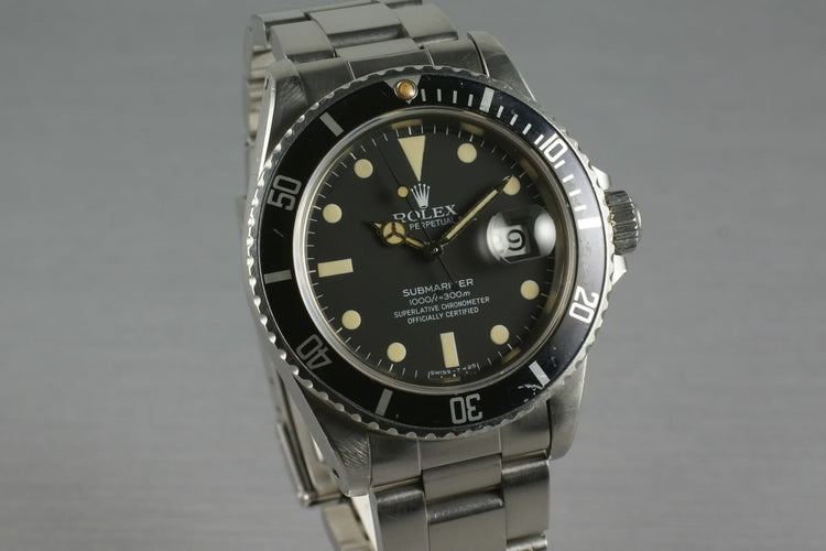 Rolex Submariner 16800 Matte Dial