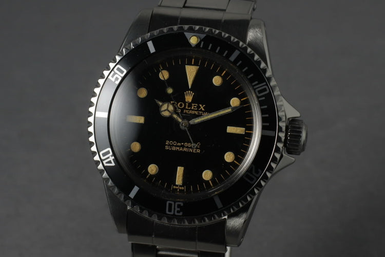 1963 Rolex Submariner 5513 Early PCG SWISS Underline Dial