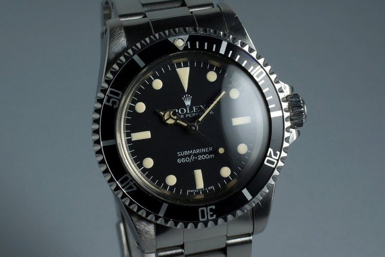 1982 Rolex Submariner 5513 Mark IV Maxi Dial with Box and Papers