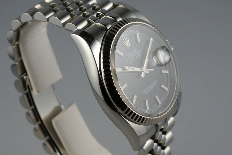 2009 Rolex DateJust 116234 Black Dial