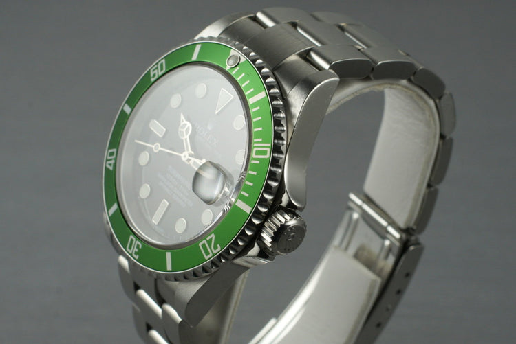 2004 Rolex Green Submariner 16610T