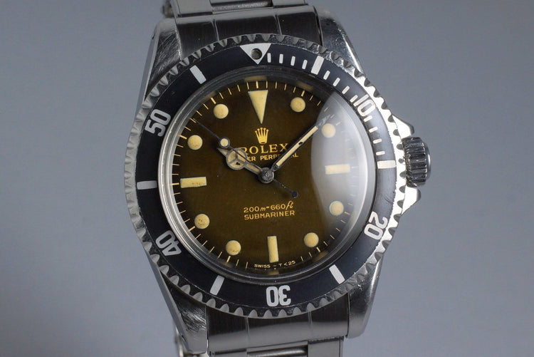 1965 Rolex Submariner 5513 Tropical Glossy Gilt Dial