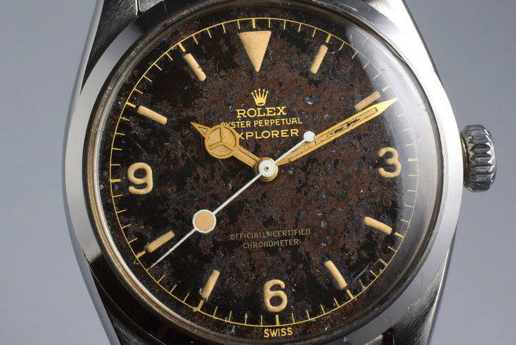 1956 Rolex Explorer 1 6610 Tropical Dial with Box