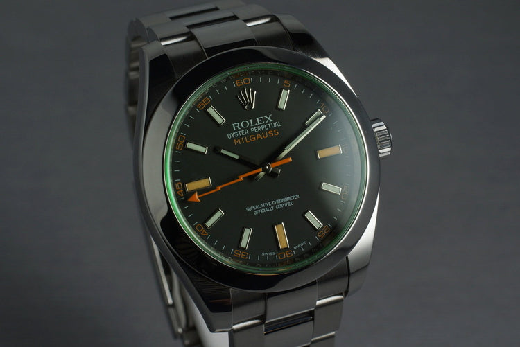 2009 Rolex Milgauss 116400GV with Box and Papers