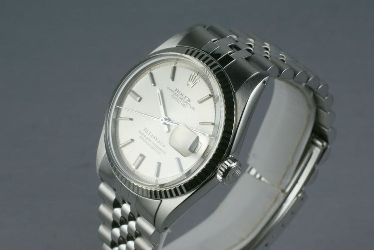 Rolex Stainless Steel Datejust 1603 Tiffany and Co.