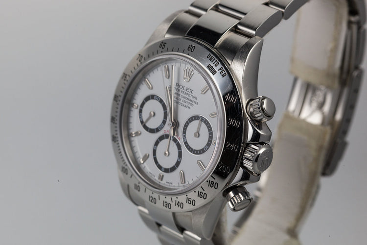 1999 Rolex Zenith Daytona 16520 White Dial