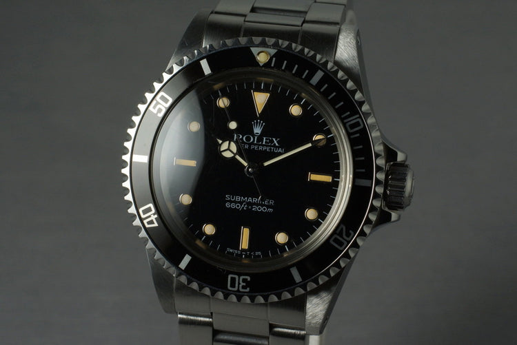 1988 Rolex Submariner 5513 with Japanese Rolex Service Papers