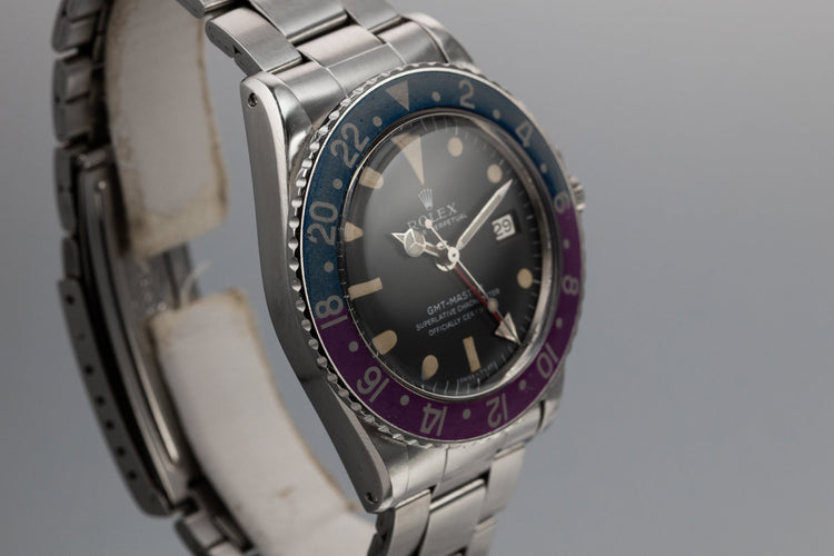1970 Rolex GMT-Master 1675 with Fuchsia Bezel Insert