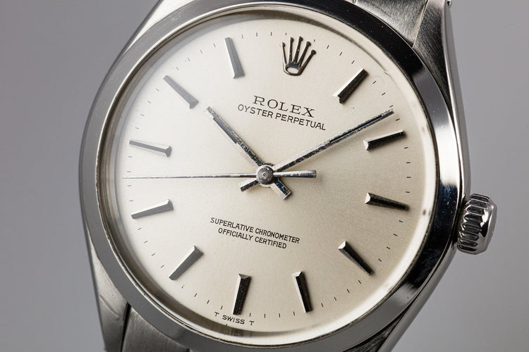 1972 Rolex Oyster Perpetual 1002 with Silver no Lume Dial