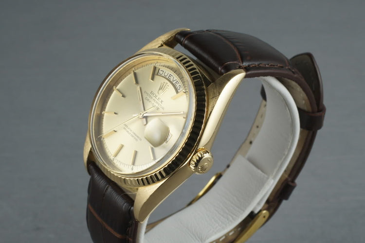 1965 Rolex 18K YG President 1803 with Spanish Date Disk