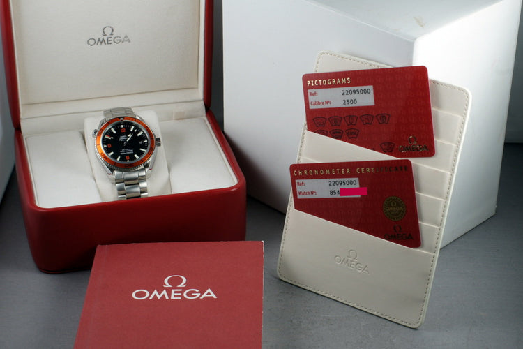 Omega Planet Ocean 2209.5 with Box and Papers
