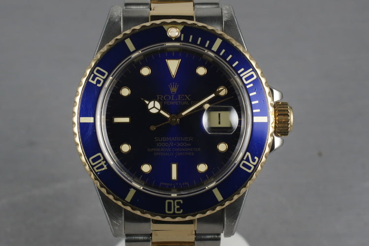 1988 Rolex Submariner 18K/SS Blue Dial 16803