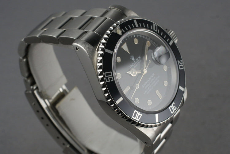 1995 Rolex Submariner 16610 with Box and Papers