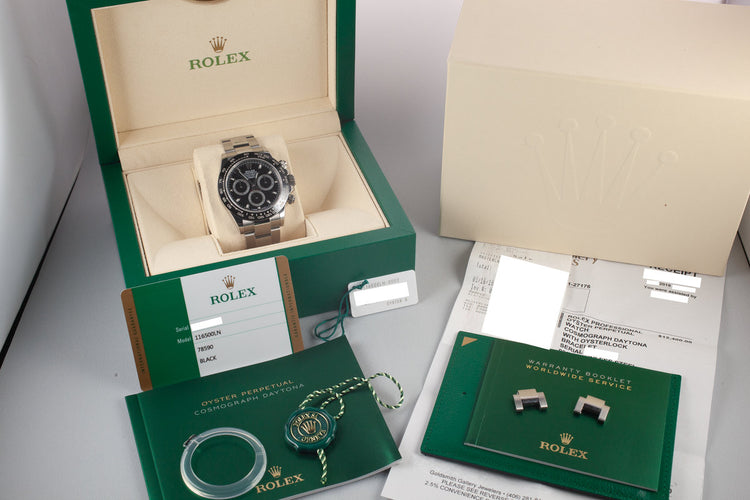 2018 Rolex Ceramic Daytona 116500LN Black Dial with Box and Papers