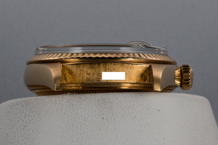 1972 Rolex 18K YG Day-Date 1803 with Matte Black Diamond Dial