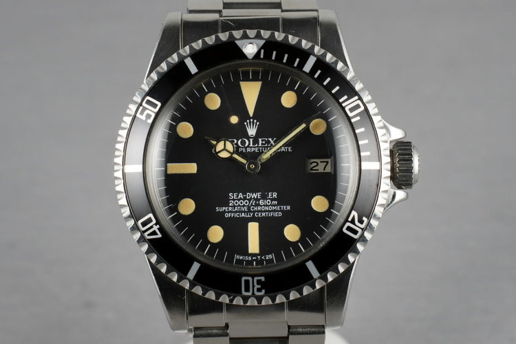 Rolex Sea Dweller 1665 with creamy luminous