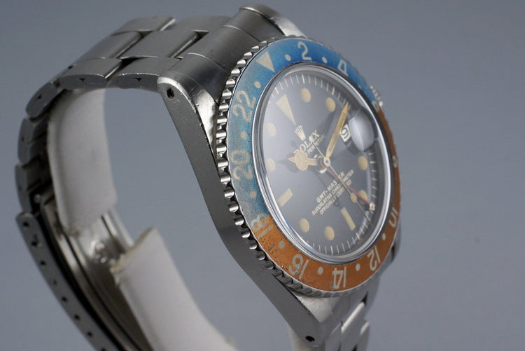 1963 Rolex GMT 1675 PCG Gilt Underline Dial