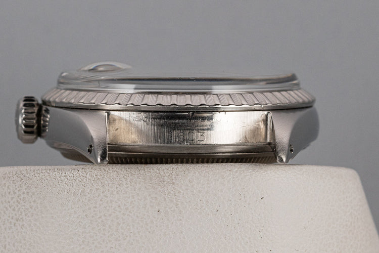 1966 Rolex DateJust 1603 Silver Linen Sigma Dial
