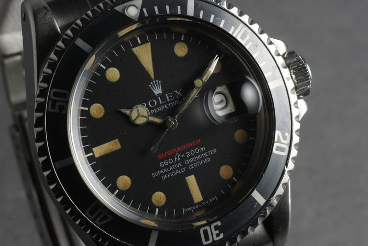 1970 Rolex Red Submariner 1680 with Box and Papers