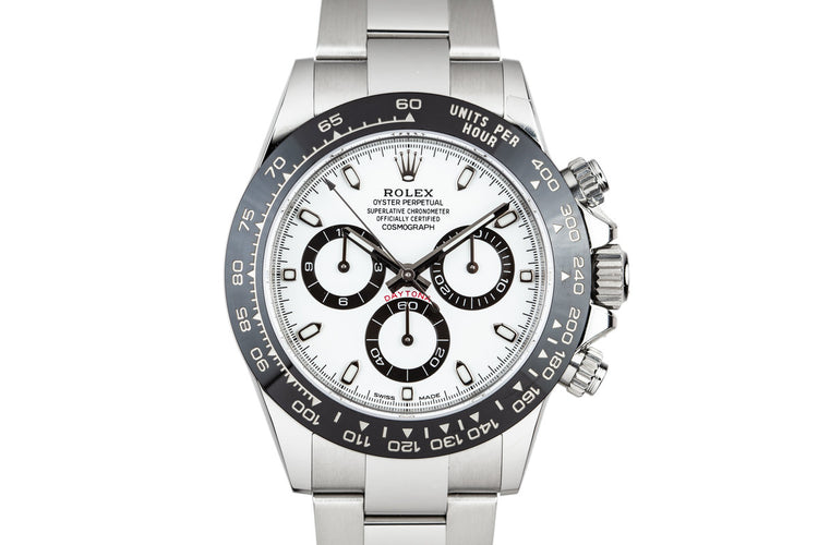 2018 Rolex Ceramic Daytona 116500LN White Dial with Box and Papers