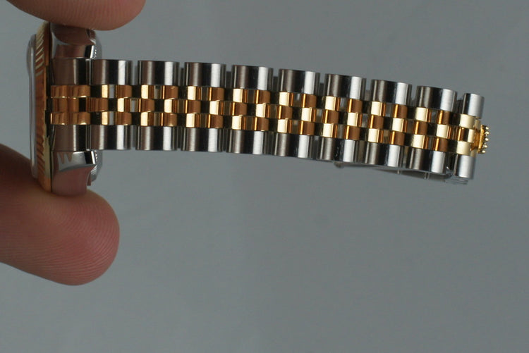 2003 Rolex Ladies Two Tone Datejust 179173 with Diamond Dial