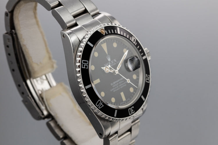 1981 Rolex Submariner 16800 Matte Dial with Box and Papers