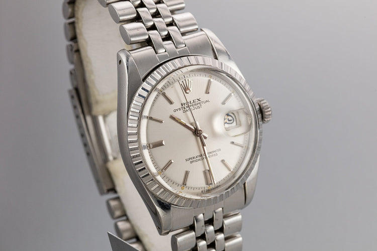 1974 Rolex DateJust 1603 Silver Sigma Dial with Box and Papers
