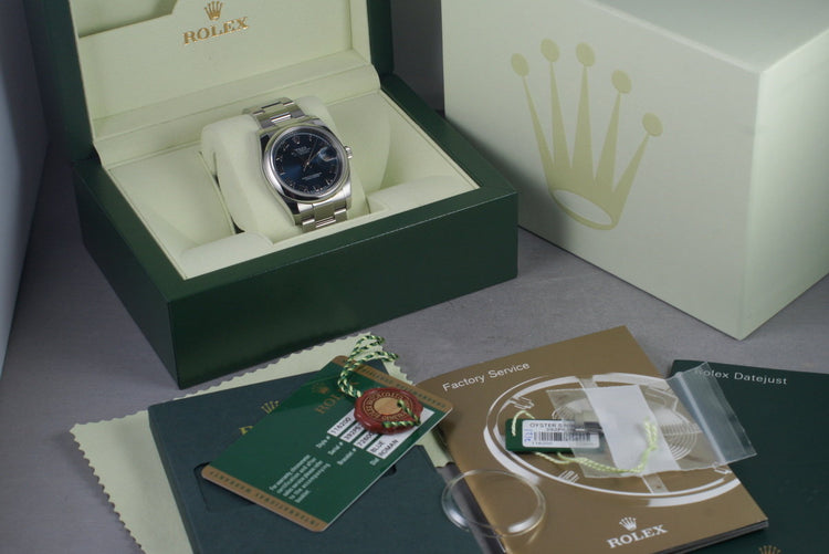 2012 Rolex Blue Roman Datejust 116200