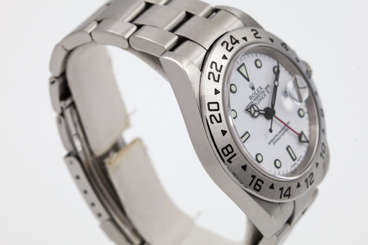 2003 Rolex Explorer II 16570 White Dial