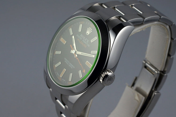 2009 Rolex Milgauss Green 116400V