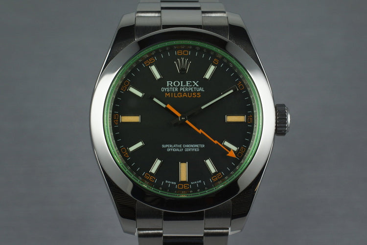 2009 Rolex Milgauss 116400GV with Box and Papers
