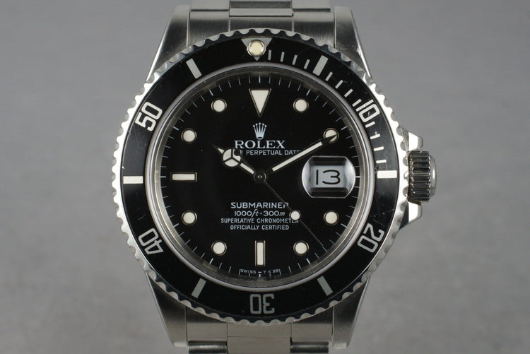 1987 Rolex Submariner Ref: 16800 with Box and Papers