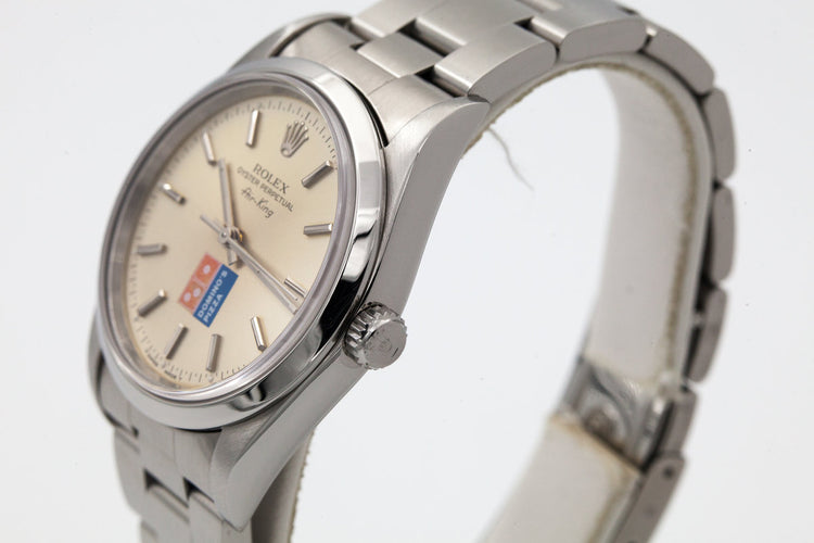 1995 Rolex Air-King 14000 Domino’s Pizza Logo Dial with Box and Papers