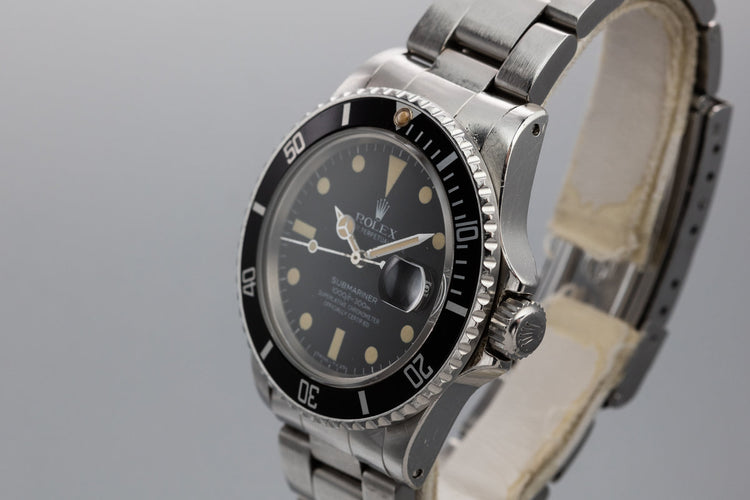 1981 Rolex Submariner 16800 Matte Dial with Box and Papers