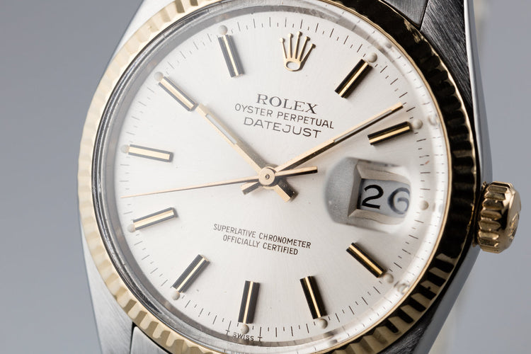 1979 Rolex Two Tone DateJust 16013 Silver Dial