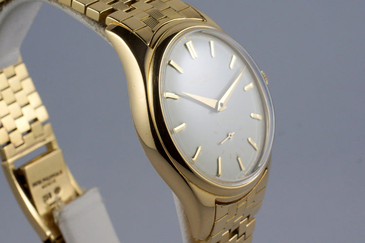 1955 YG Patek Philippe Calatrava 2526 Automatic with White Enamel Dial with Archive Papers