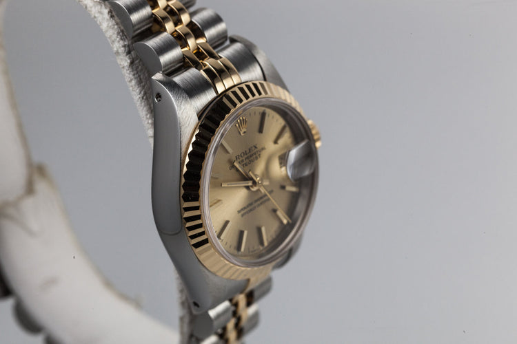 1991 Rolex Ladies Two Tone DateJust 69173 with Box and Papers