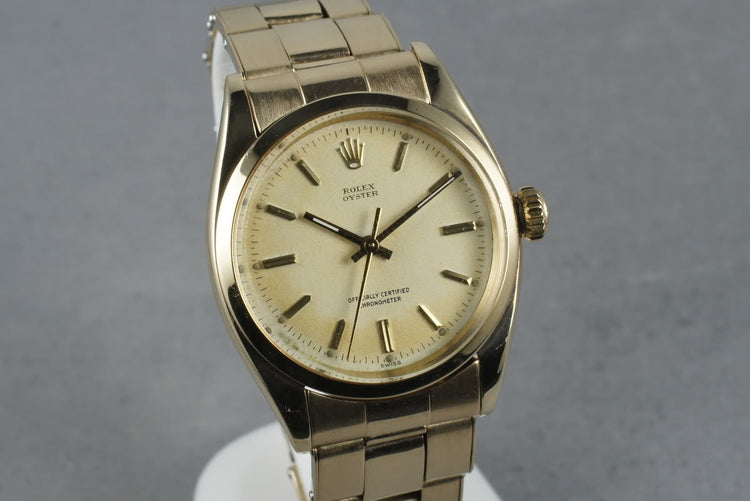 1957 Rolex Oyster 6422 with 14K Riveted Stretch Band