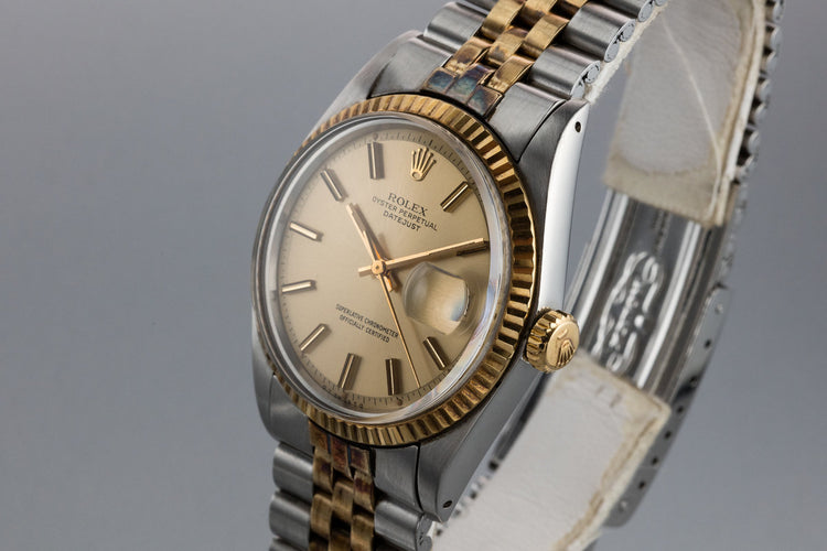 1973 Rolex Two-Tone DateJust 1601 Champagne Sigma Dial