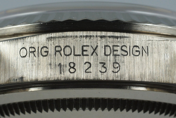 1990 Rolex WG Day-Date Ref: 18239 with White Roman Dial