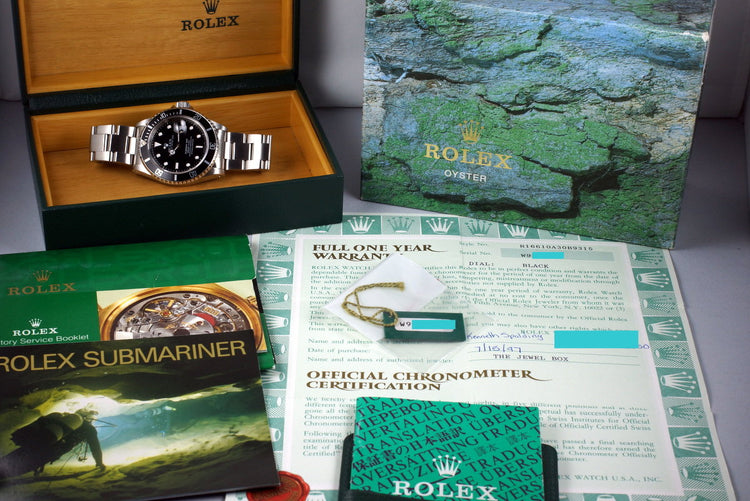 1995 Rolex Submariner 16610 with Box and Papers
