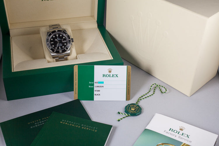 2016 Rolex Submariner 116610 with Box and Papers