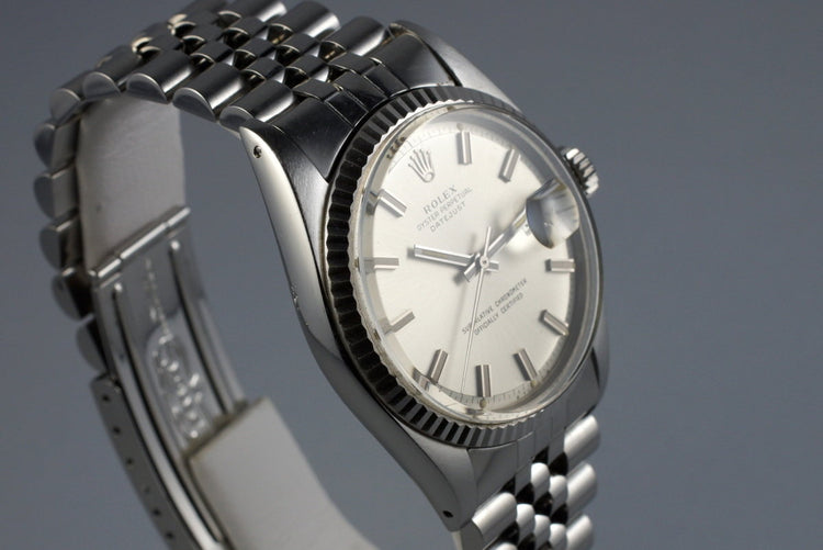 1972 Rolex DateJust 1601 Silver ‘Wide Boy’ Sigma Dial